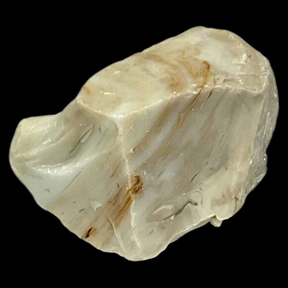 Milk Glass Carmel Swirl Art Glass Cullet Glowing Manganese Slag Glass #4GL313 - Picture 7 of 8